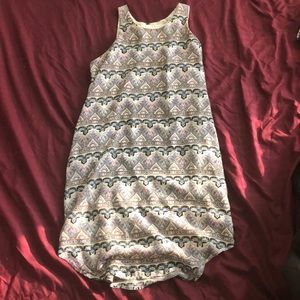 Pink patterned summer dress size small (S)